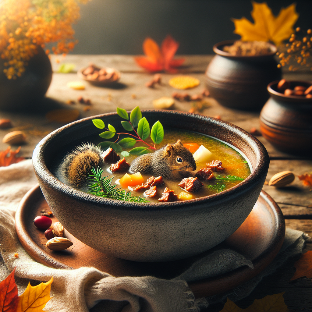 Squirrel Soup with Seasonal Greens