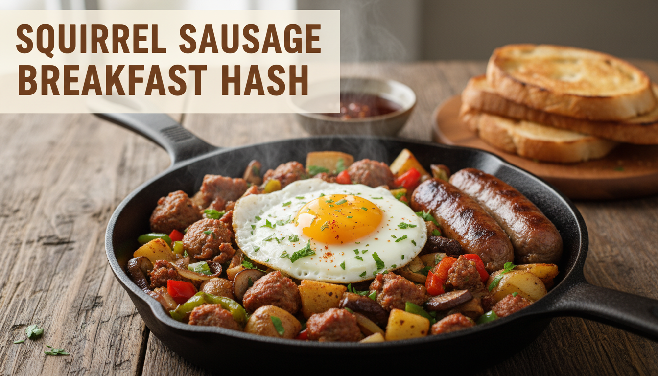 Squirrel Sausage Breakfast Hash