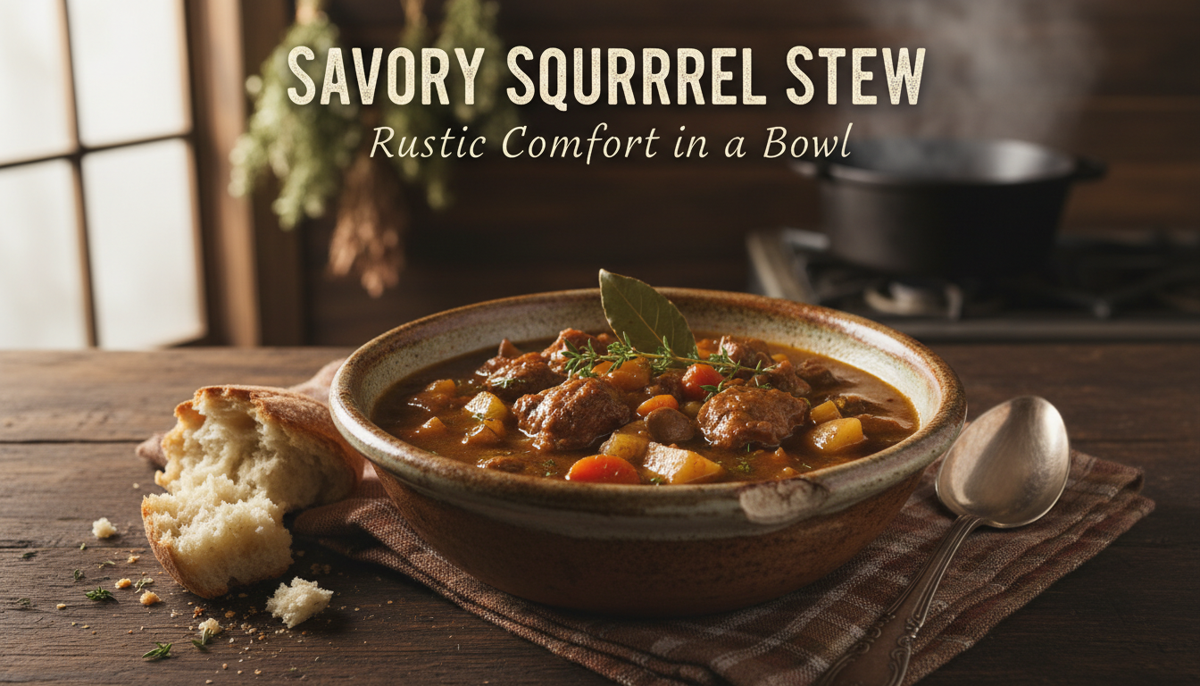 Savory Squirrel Stew: Rustic Comfort in a Bowl