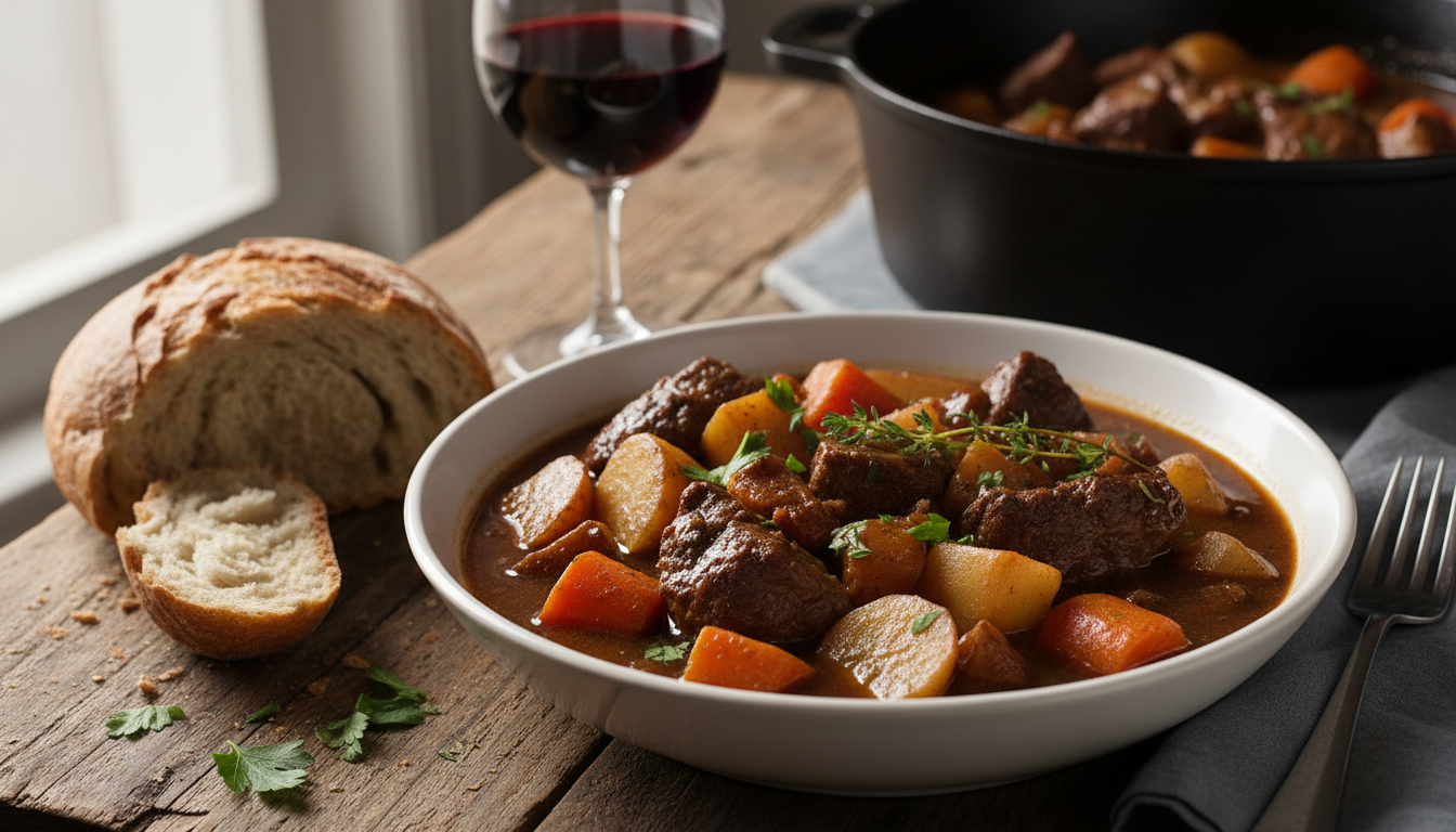 Savory Venison Stew with Root Vegetables