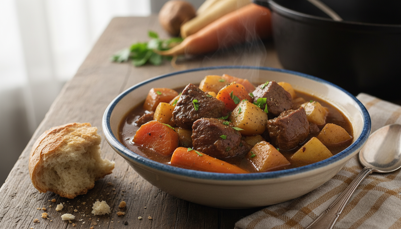 Savory Venison Stew with Root Vegetables